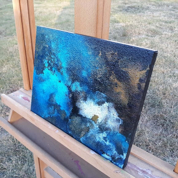 ORIGINAL  Abstract  Handmade Painting Sz 8"x10" - Picture 2 of 2